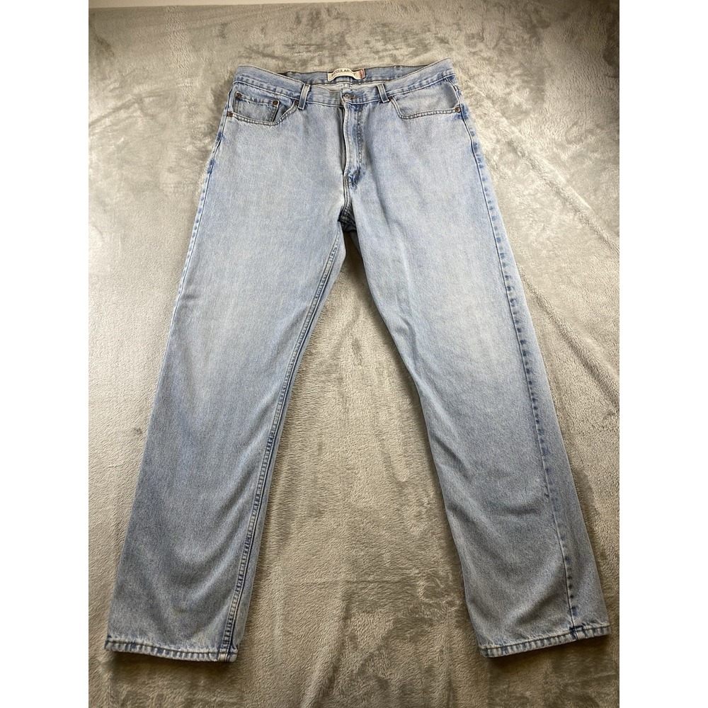 Levis 505 Jeans Men 38x34 Light Wash Blue Regular Fit Straight Leg (36x33.5) Y2K